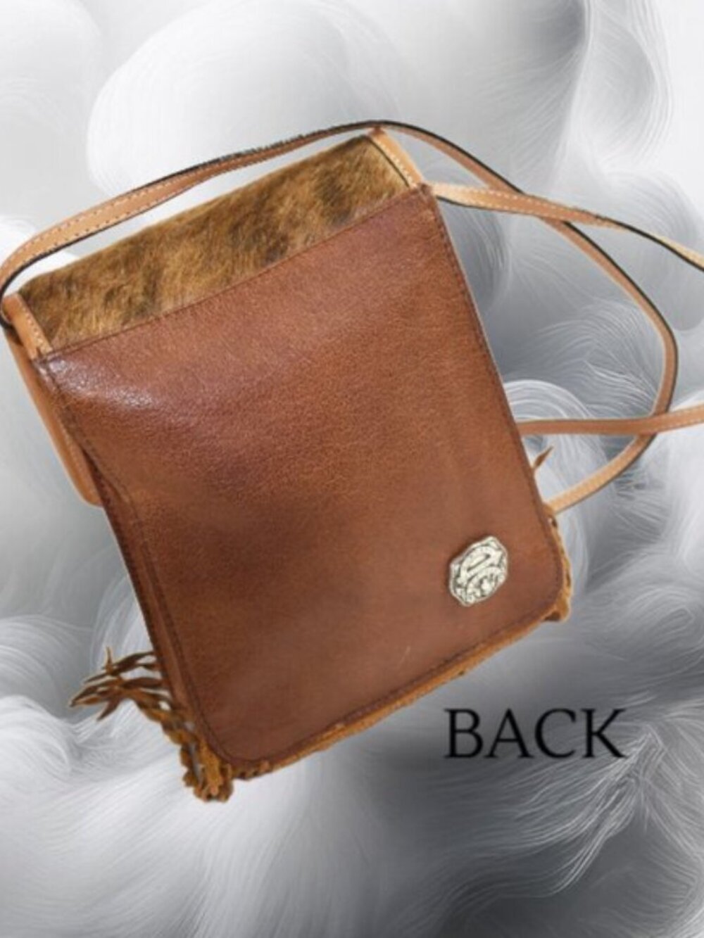 Montana Silversmiths Western Hair-On Hide Crossbody Fringe Bag - Picture 5 of 9